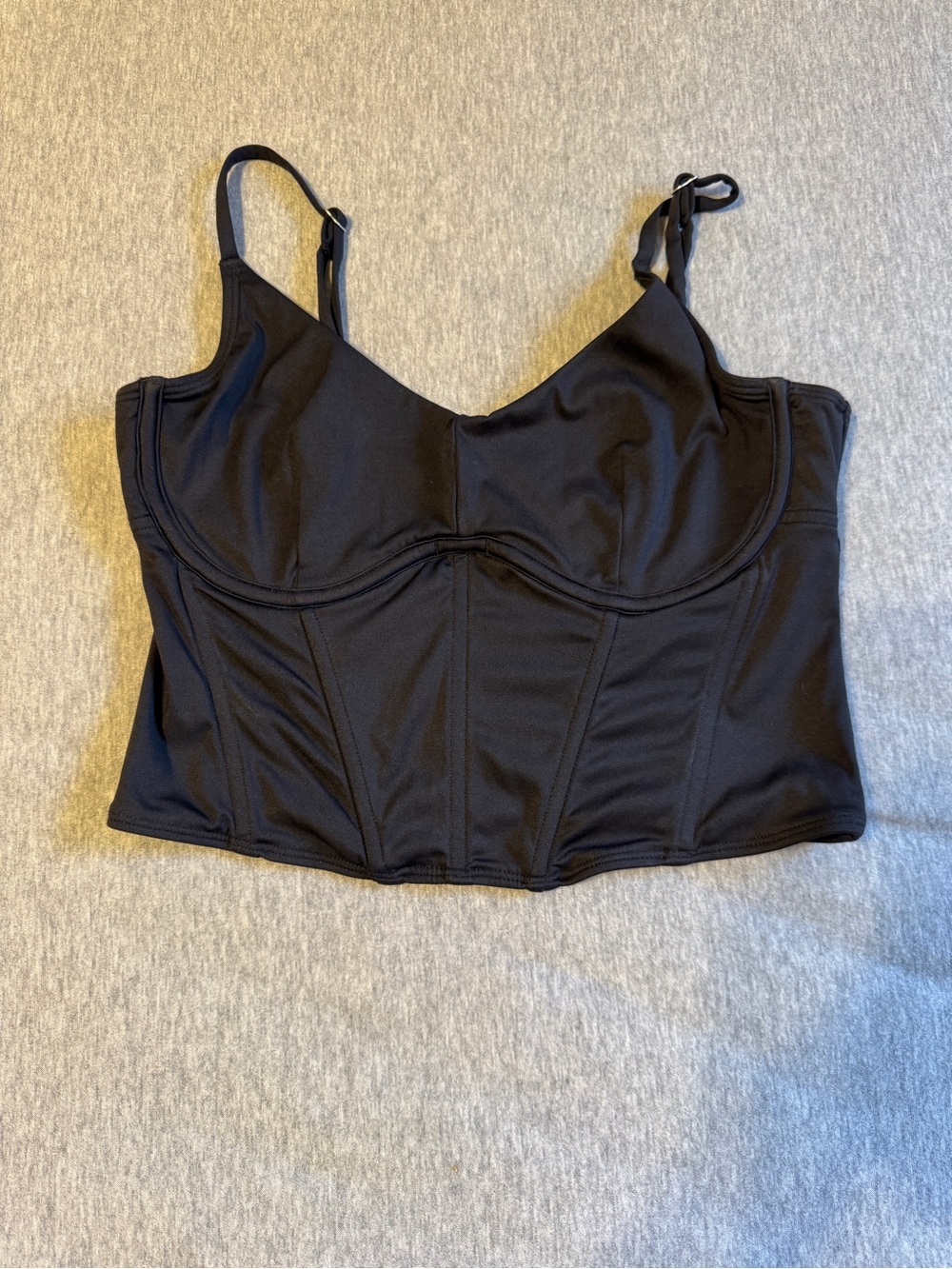 Gilly Hicks Black Longline Crop Top